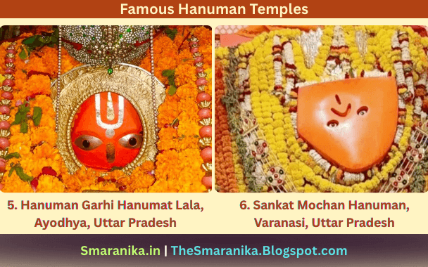 32 Famous Shrivigrahas Of Hanuman Ji From 32 Famous Hanuman Temples 5. Hanumat Lala, Hanuman Garhi, Ayodhya, Uttar Pradesh / ହନୁମତ ଲାଲା, ହନୁମାନ ଗଢ଼ି, ଅଯୋଧ୍ୟା, ଉତ୍ତର ପ୍ରଦେଶ 6. Sankat Mochan Hanuman, Varanasi, Uttar Pradesh / ସଙ୍କଟ ମୋଚନ ହନୁମାନ, ବାରଣାସି, ଉତ୍ତର ପ୍ରଦେଶ